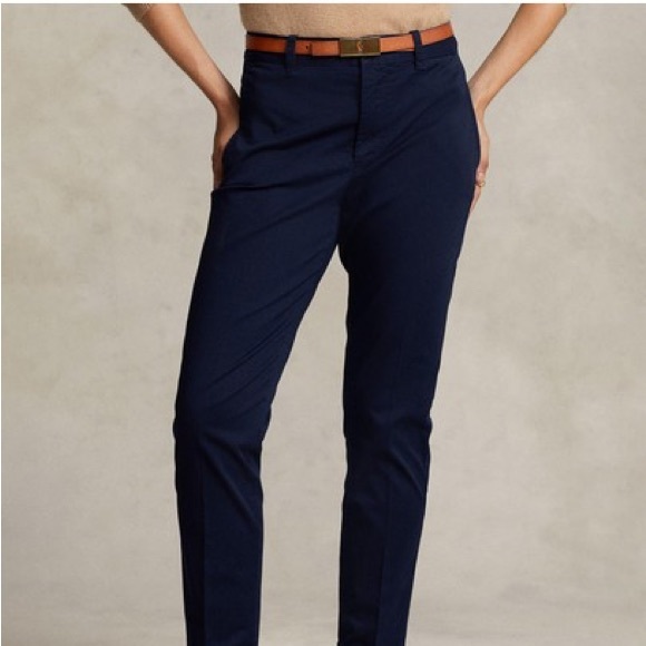 RALPH LAUREN navy pants cotton buttons - Picture 2 of 9